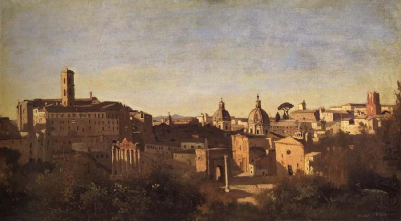 Corot Camille The forum of the garden farnes china oil painting image